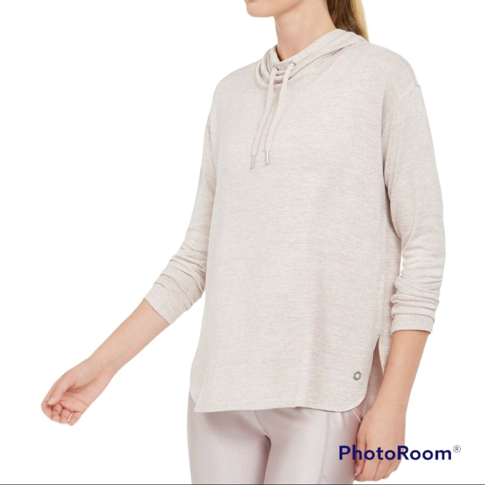 Calvin Klein Performance Blush Pink Cowl Neck 3/4 Sleeve Soft Sweater Size Large
